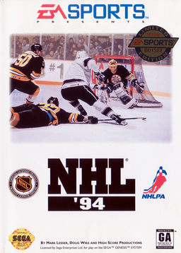 NHL 94 box art for Sega Genesis